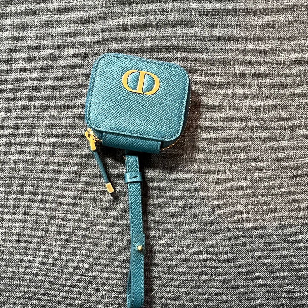 Dior Teal Bagcharm AirPods Holder